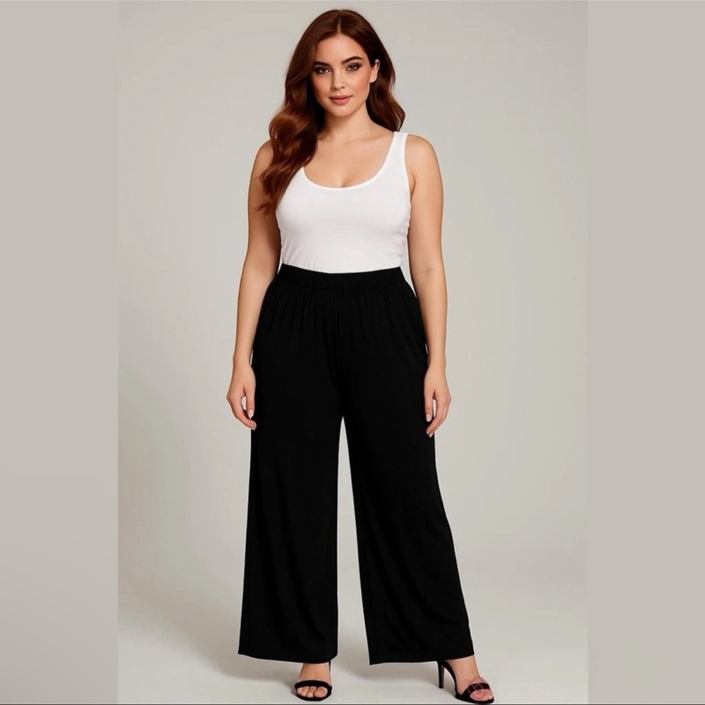 Spanx Women's Wide Leg‎ Pull On Bod-A-Bing Slimming Pant Size Medium Short?